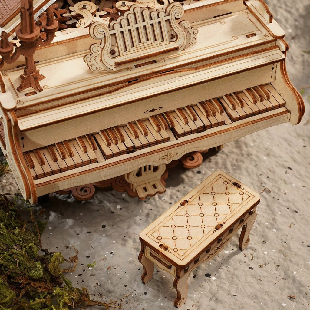 Robotime Rokr Magic Piano Mechanical Music Box 3D Wooden Puzzle Amk81 Dropship