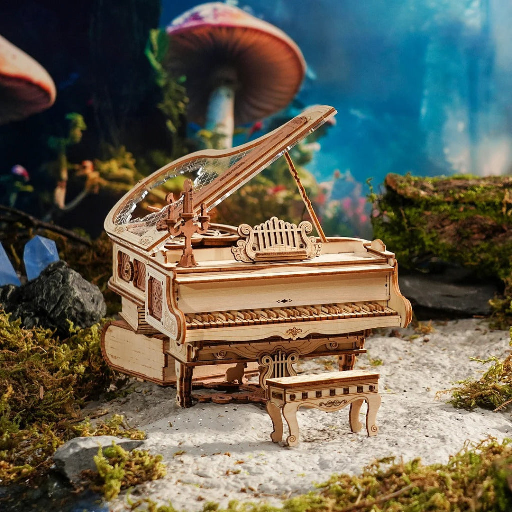 Robotime Rokr Magic Piano Mechanical Music Box 3D Wooden Puzzle Amk81 Dropship