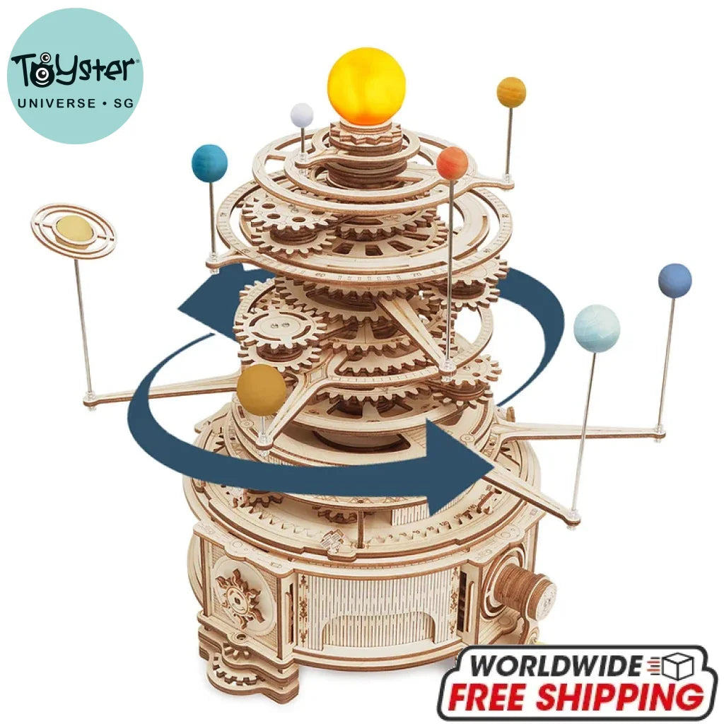 Robotime Rokr Mechanical Orrery St001 3D Wooden Puzzle Dropship