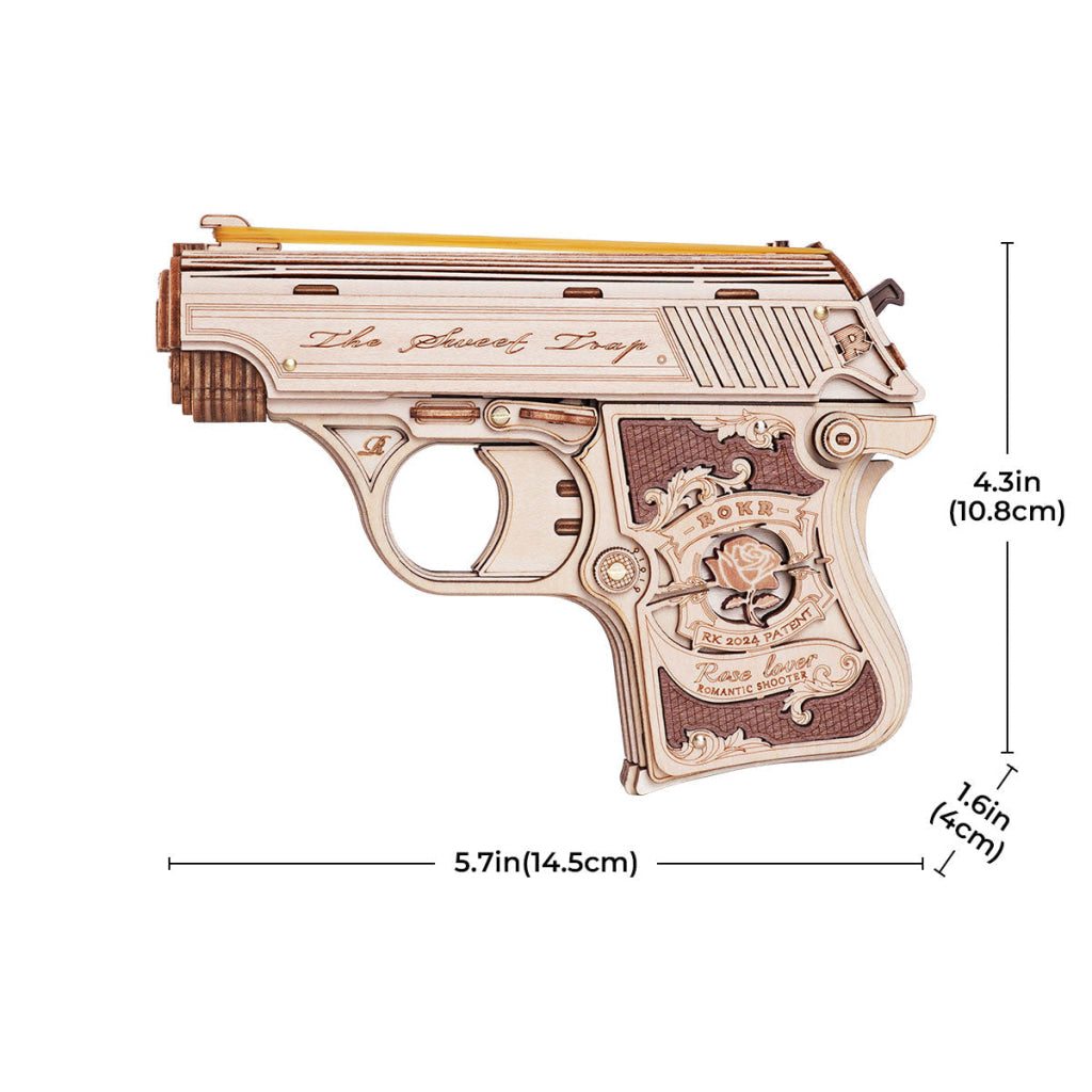 Robotime ROKR Mini Gun Toy Wooden 3D Puzzle LQ502 Dropship