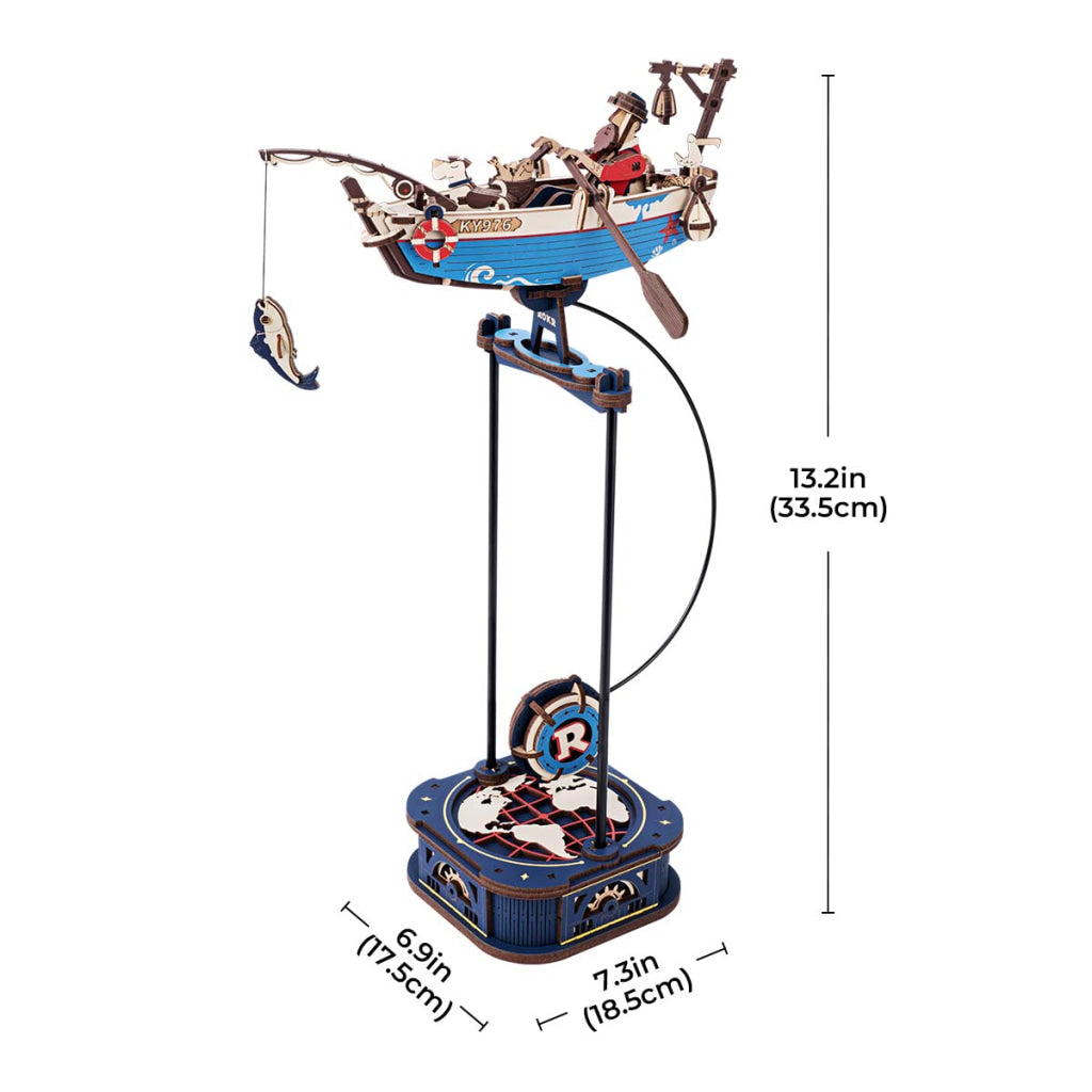 Robotime ROKR Ocean Fisher DIY Pendulum Toy 3D Puzzle MCD02 Dropship