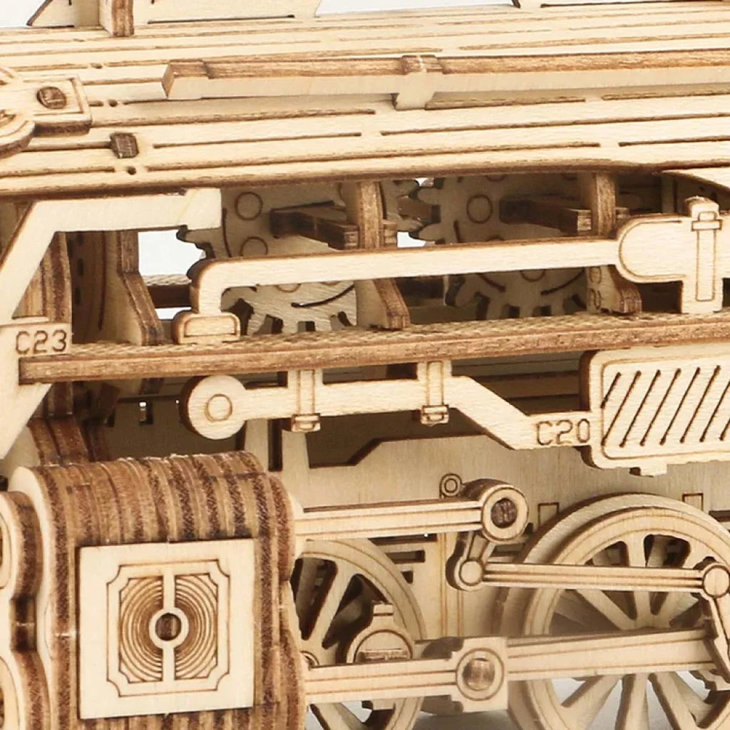 Robotime Rokr Prime Steam Express Train 3D Wooden Puzzle Mc501 Dropship