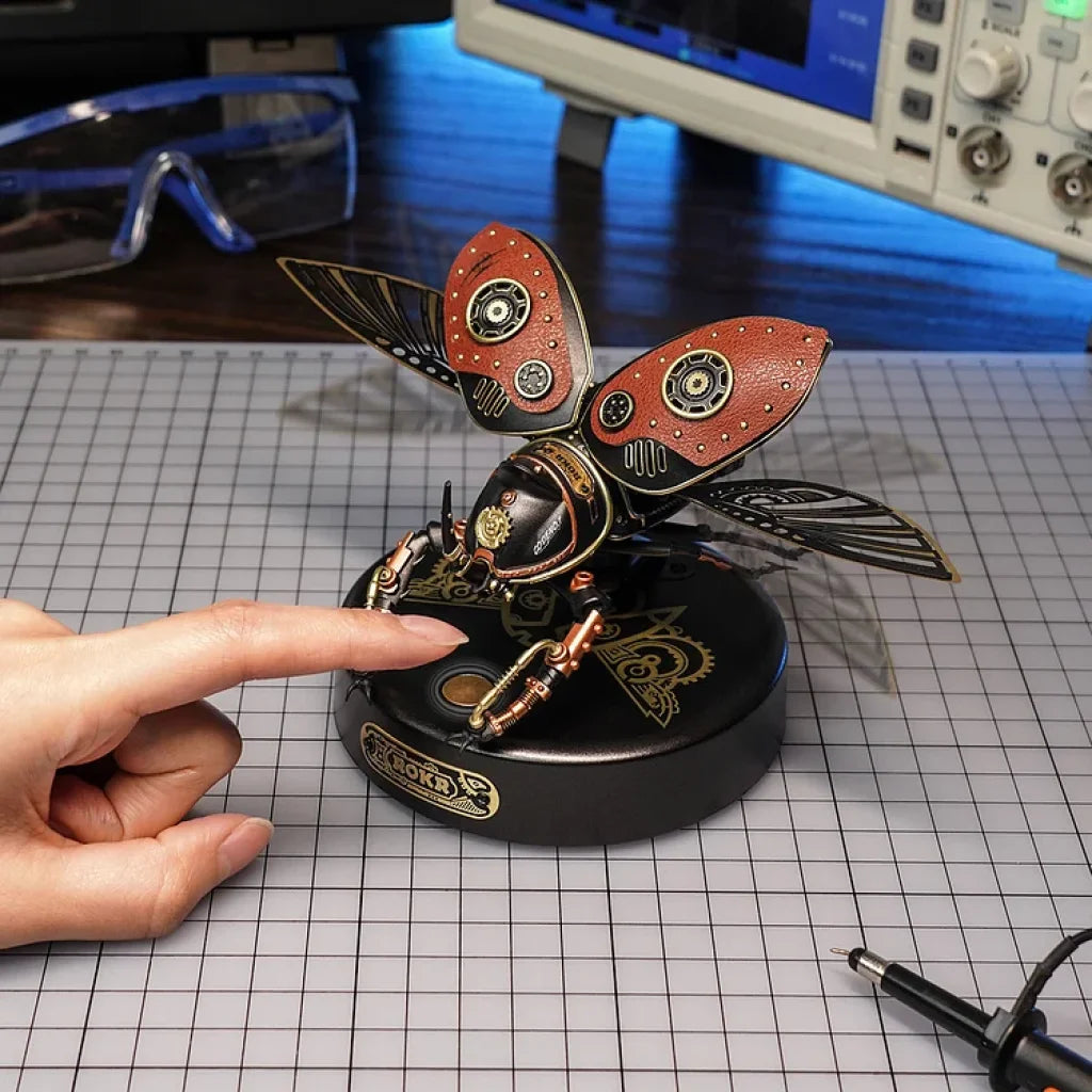 Robotime Rokr Rhinoceros Beetle Model Diy 3D Puzzle Mi01 Dropship