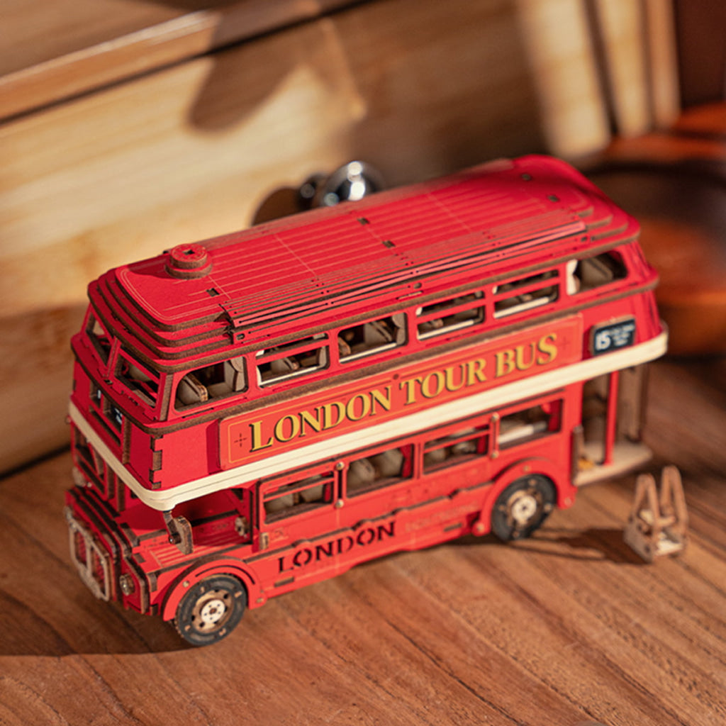 Robotime ROKR Rolife London Tour Bus 3D Wooden Puzzle TGM02 Dropship