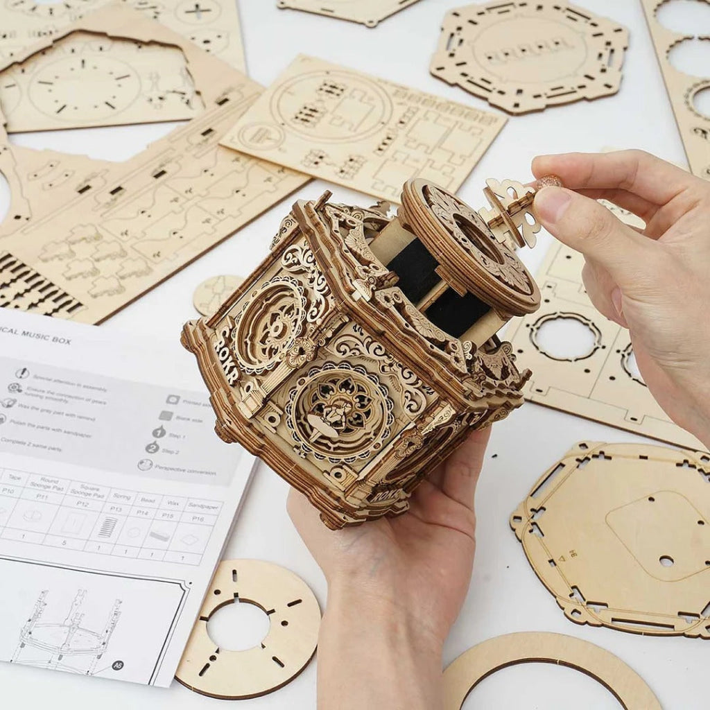 Robotime Rokr Secret Garden Diy Mechanical Music Box Amk52 Dropship