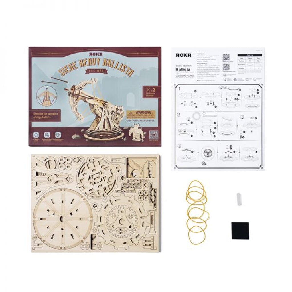Robotime Rokr Siege Heavy Ballista 3D Wooden Puzzle Kw401 Dropship