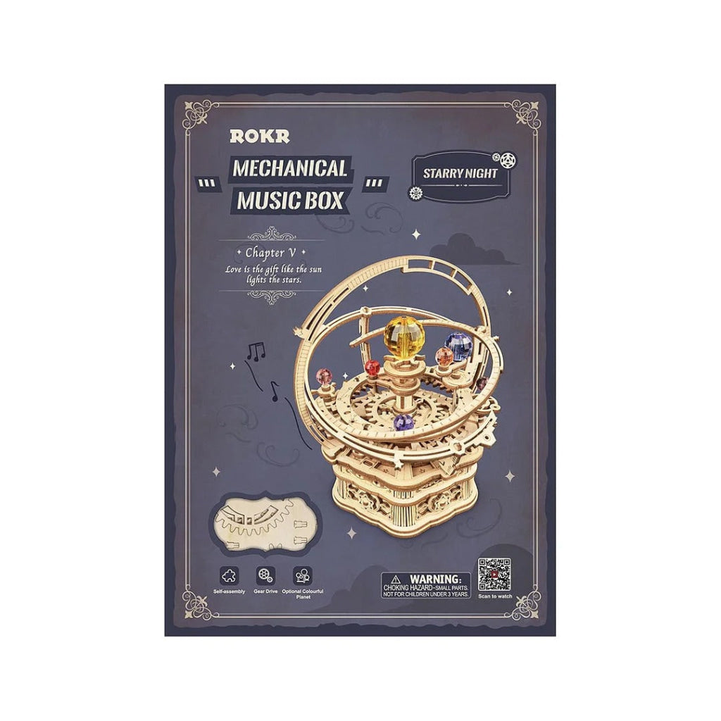 Robotime Rokr Starry Night Orrery Mechanical Music Box Amk51 Dropship