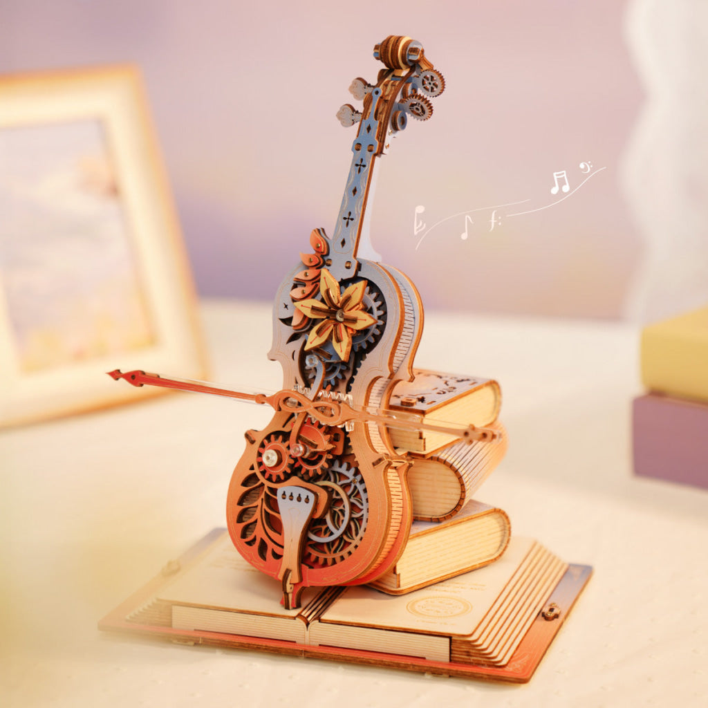 Robotime ROKR Symphony of Gorgeous Dreams Mechanical Music Box 3D Wooden Puzzle AMK63M Dropship