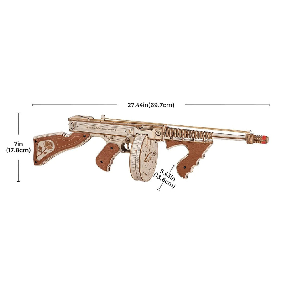 Robotime Rokr Thompson Submachine Blaster Toy 3D Wooden Puzzle Lqb01 Dropship