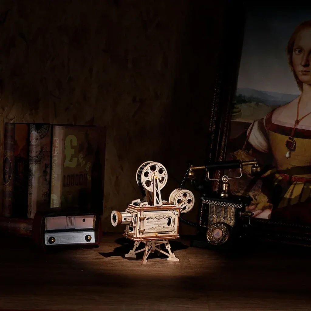 Robotime Rokr Vitascope Movie Projector 3D Wooden Puzzle Lk601 Dropship