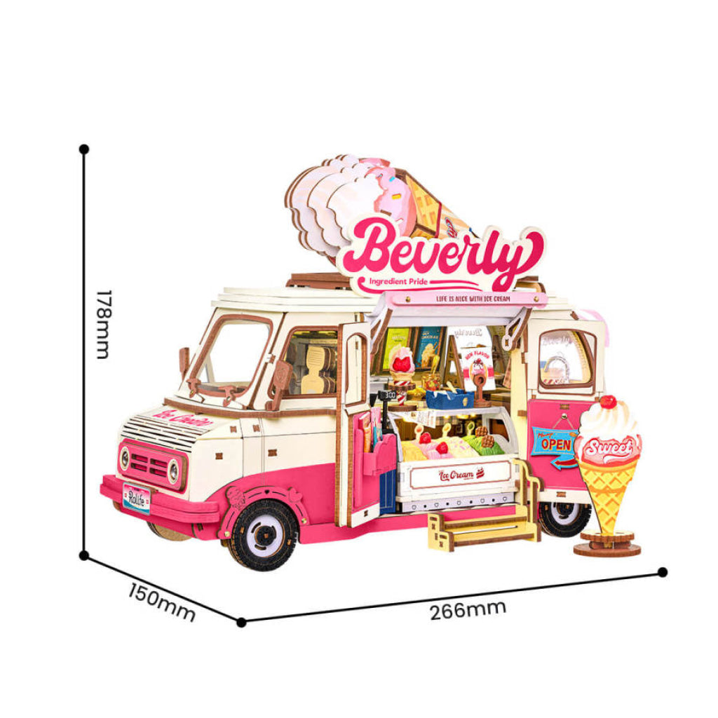 Robotime Rolife 3D Wooden Puzzle - Beverly’s Ice Cream Truck TGS06 - Dropship