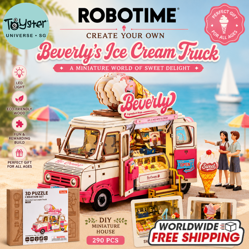Robotime Rolife 3D Wooden Puzzle - Beverly’s Ice Cream Truck TGS06 - Dropship