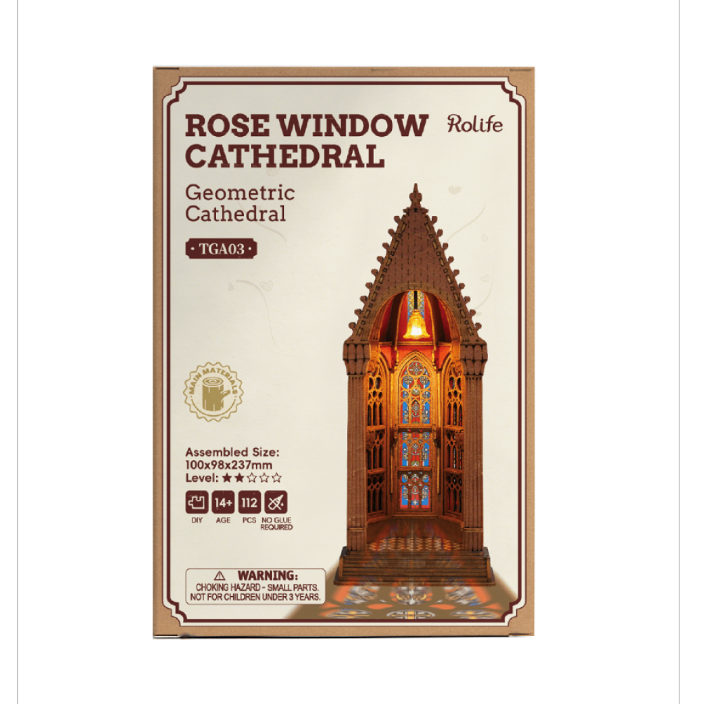 Robotime Rolife 3D Wooden Puzzle - Geometric Cathedral TGA03 - Dropship