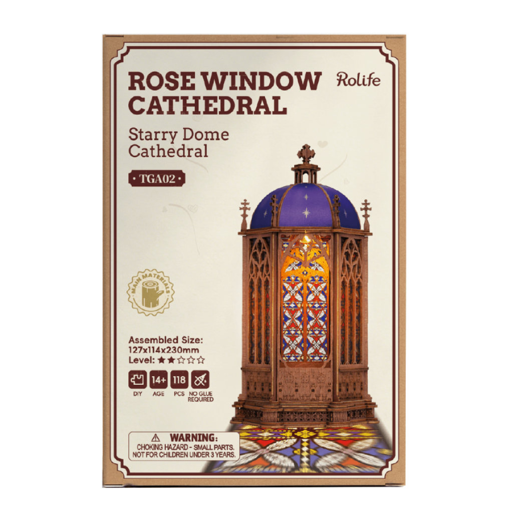 Robotime Rolife 3D Wooden Puzzle - Starry Dome Cathedral TGA02 - Dropship