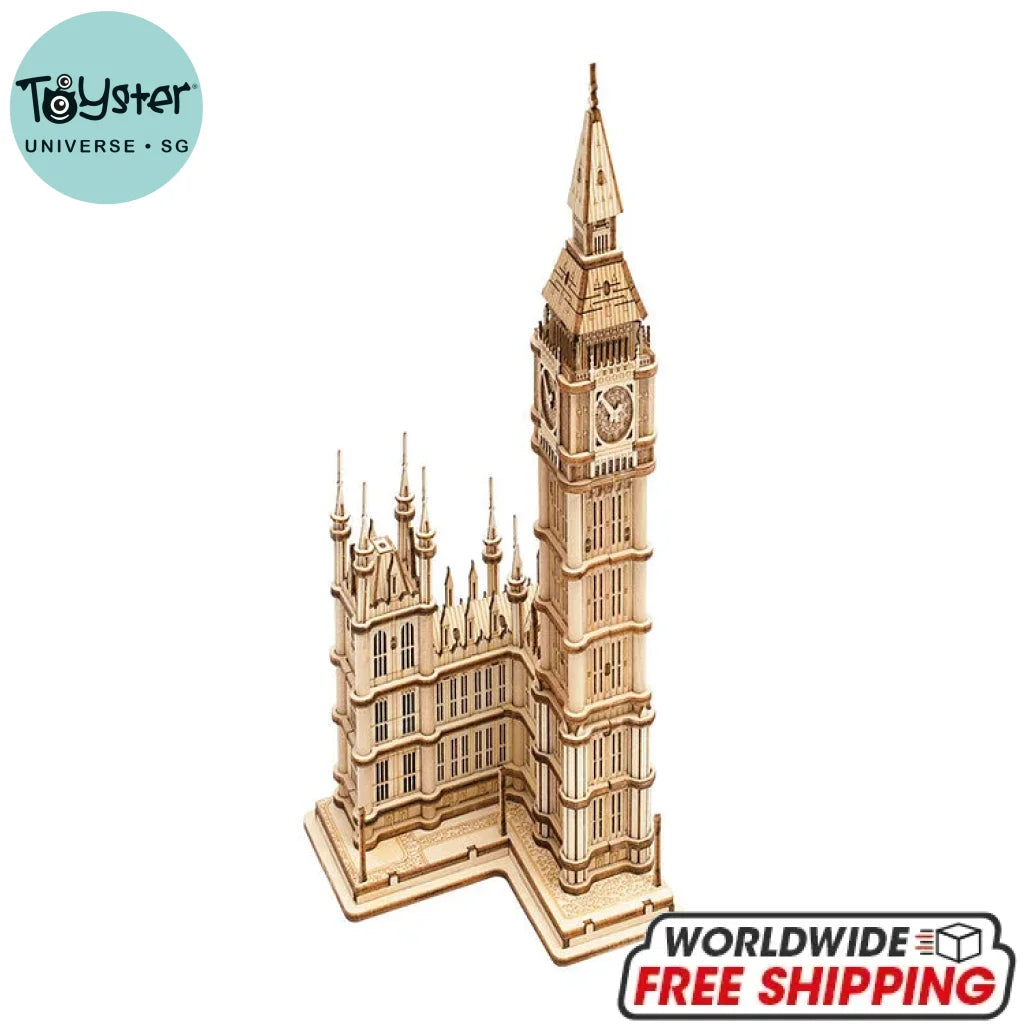 Robotime Rolife Big Ben With Lights Tg507 Architecture 3D Wooden Puzzle Dropship
