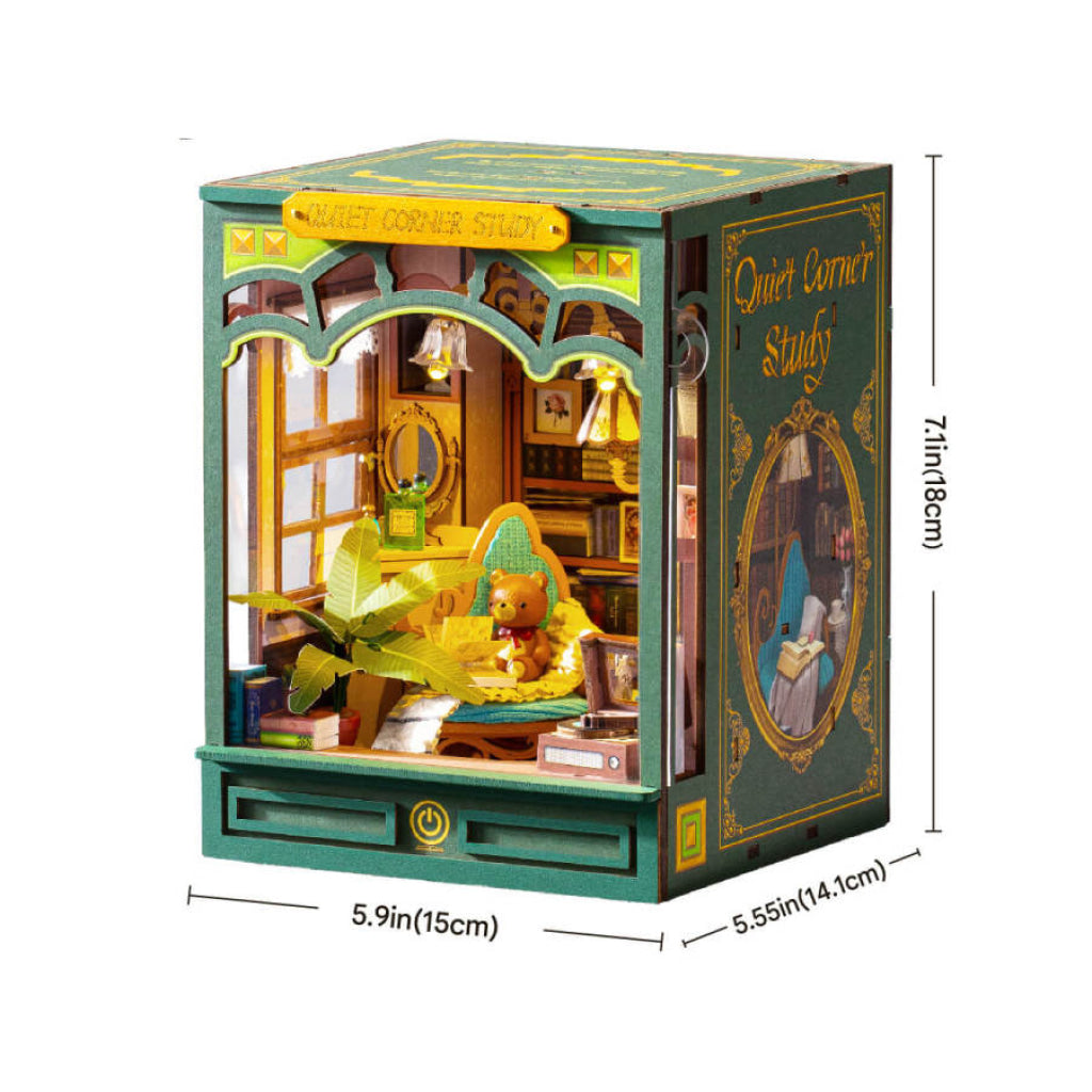 Robotime Rolife DIY Book Nook Kit - Quiet Corner Study TGE03 - Dropship