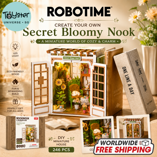Robotime Rolife DIY Book Nook Kit - Secret Bloomy Nook TGE04 - Dropship