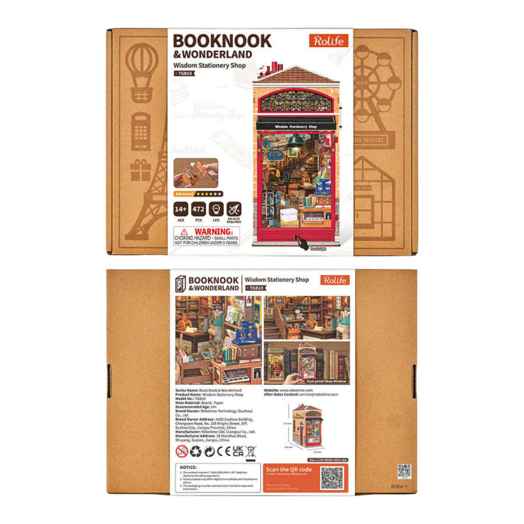 Robotime Rolife DIY Book Nook Kit- Wisdom Stationery Shop TGB19 - Dropship