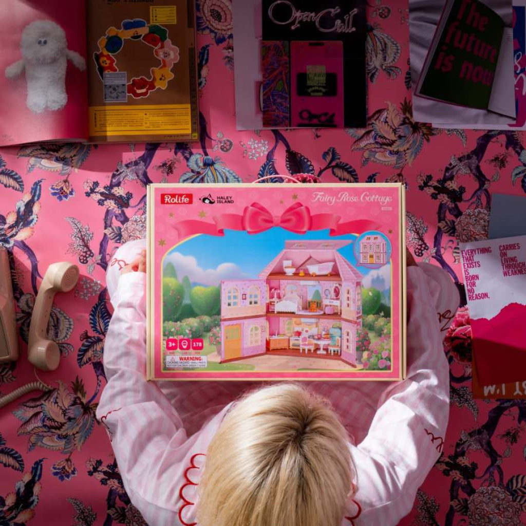 Robotime Rolife DIY Dollhouse Kit- Haley Island Fairy Rose Cottage HH001 - Dropship