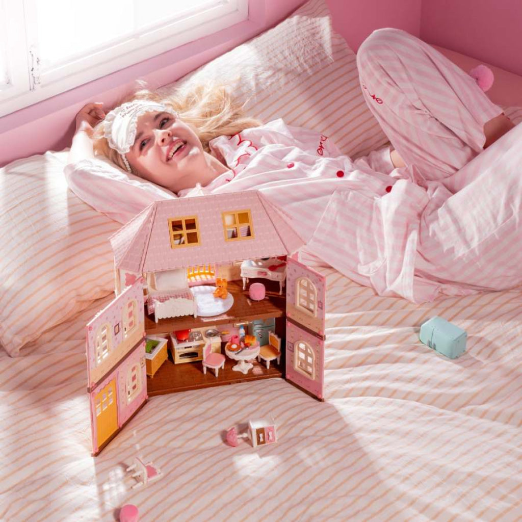 Robotime Rolife DIY Dollhouse Kit- Haley Island Fairy Rose Cottage HH001 - Dropship