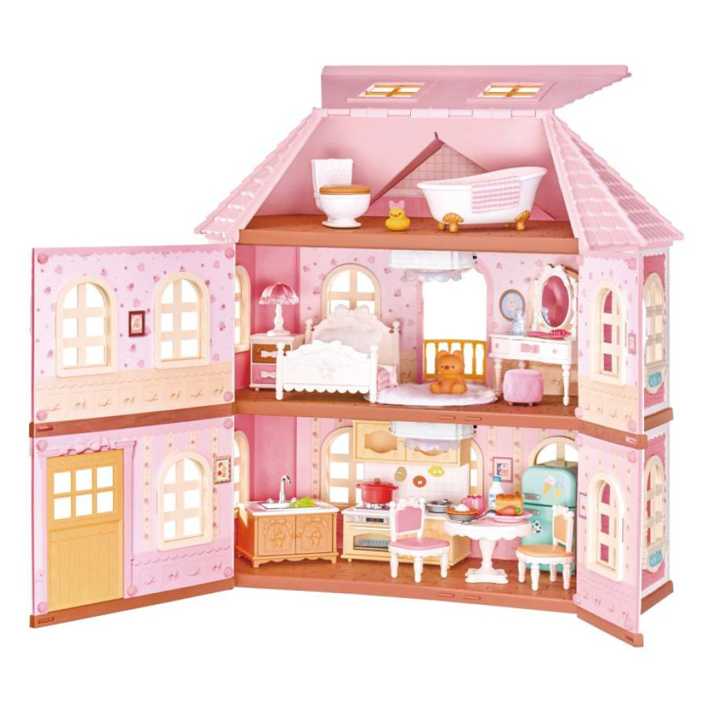 Robotime Rolife DIY Dollhouse Kit- Haley Island Fairy Rose Cottage HH001 - Dropship