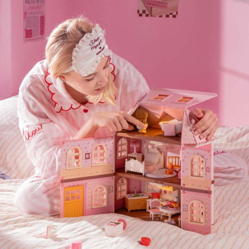 Robotime Rolife DIY Dollhouse Kit- Haley Island Fairy Rose Cottage HH001 - Dropship