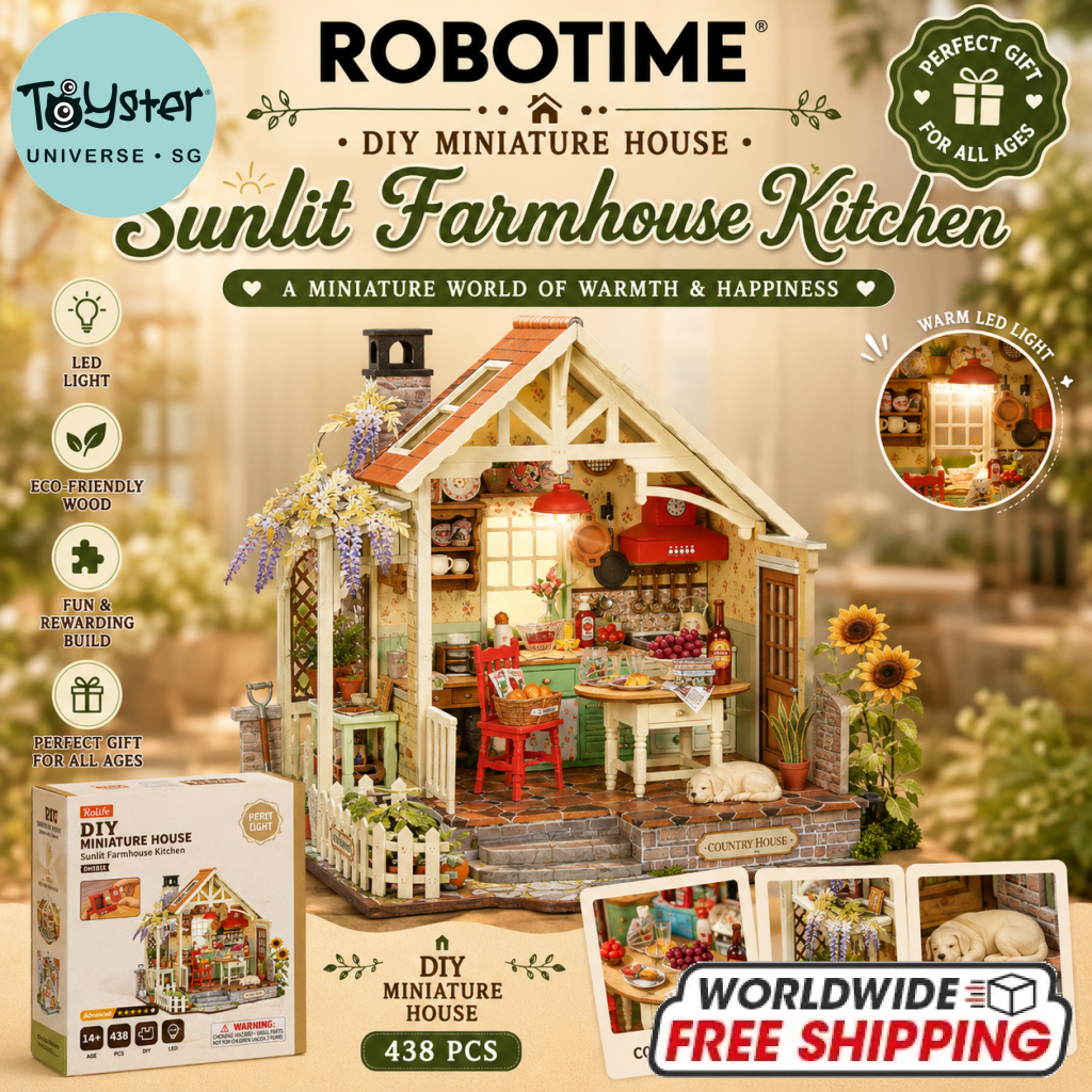 Robotime Rolife DIY Miniature House - Sunlit Farmhouse Kitchen DH101 - Dropship