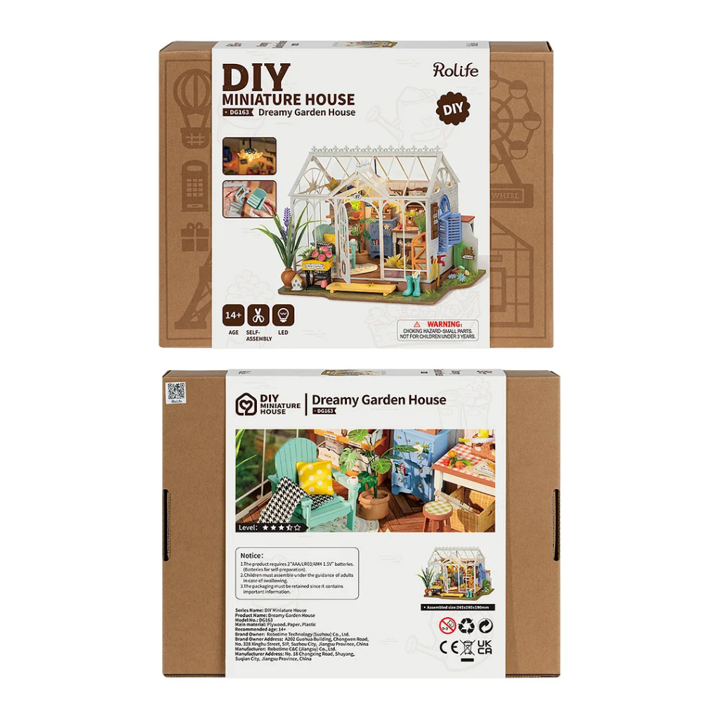 Robotime Rolife Dreamy Garden House Diy Miniature Kit Dg163 Dropship