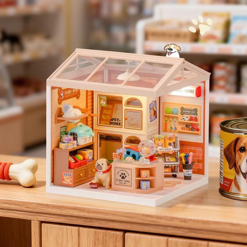 Robotime Rolife Furry Friends’ Home Super Creator Miniature House DW027 - Dropship