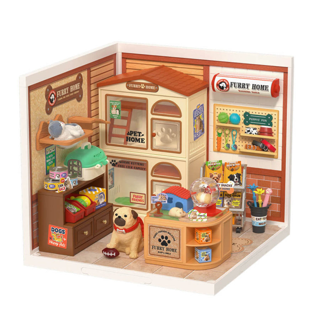 Robotime Rolife Furry Friends’ Home Super Creator Miniature House DW027 - Dropship