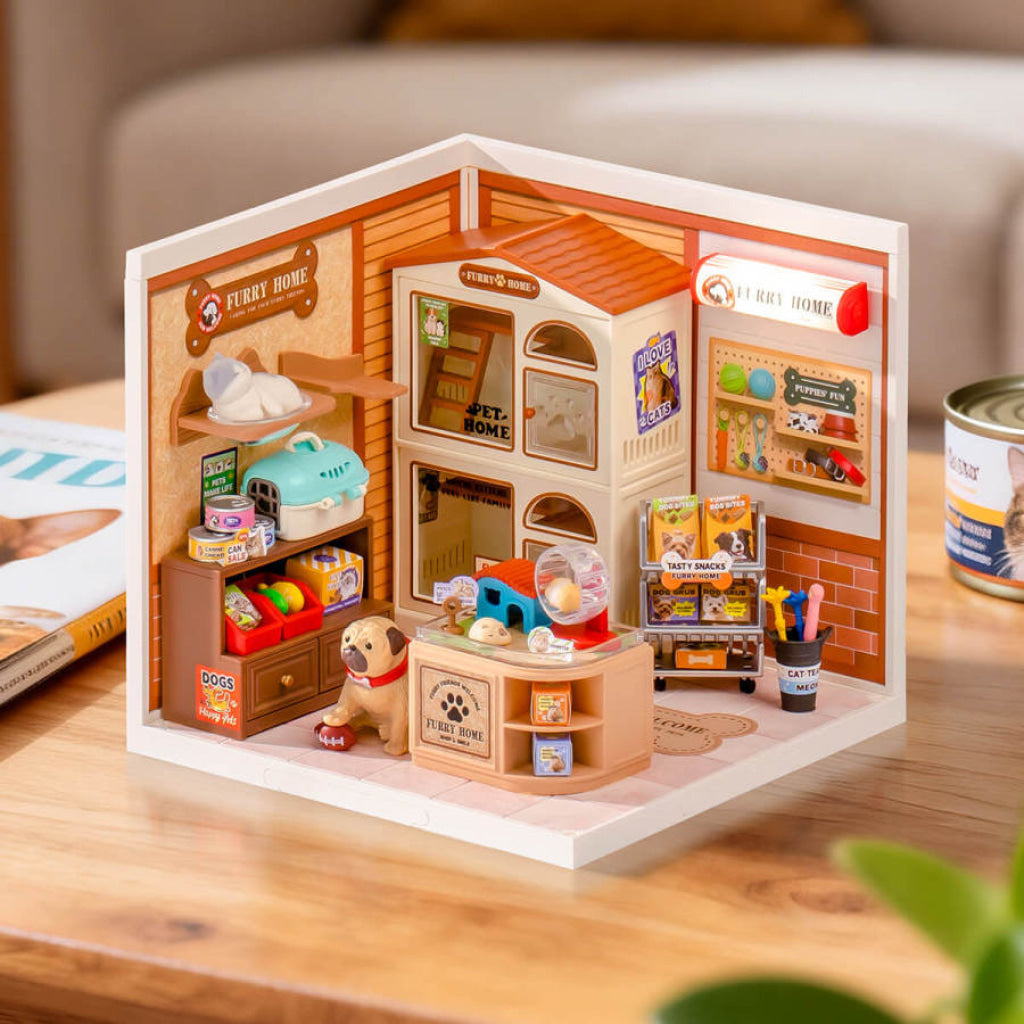 Robotime Rolife Furry Friends’ Home Super Creator Miniature House DW027 - Dropship