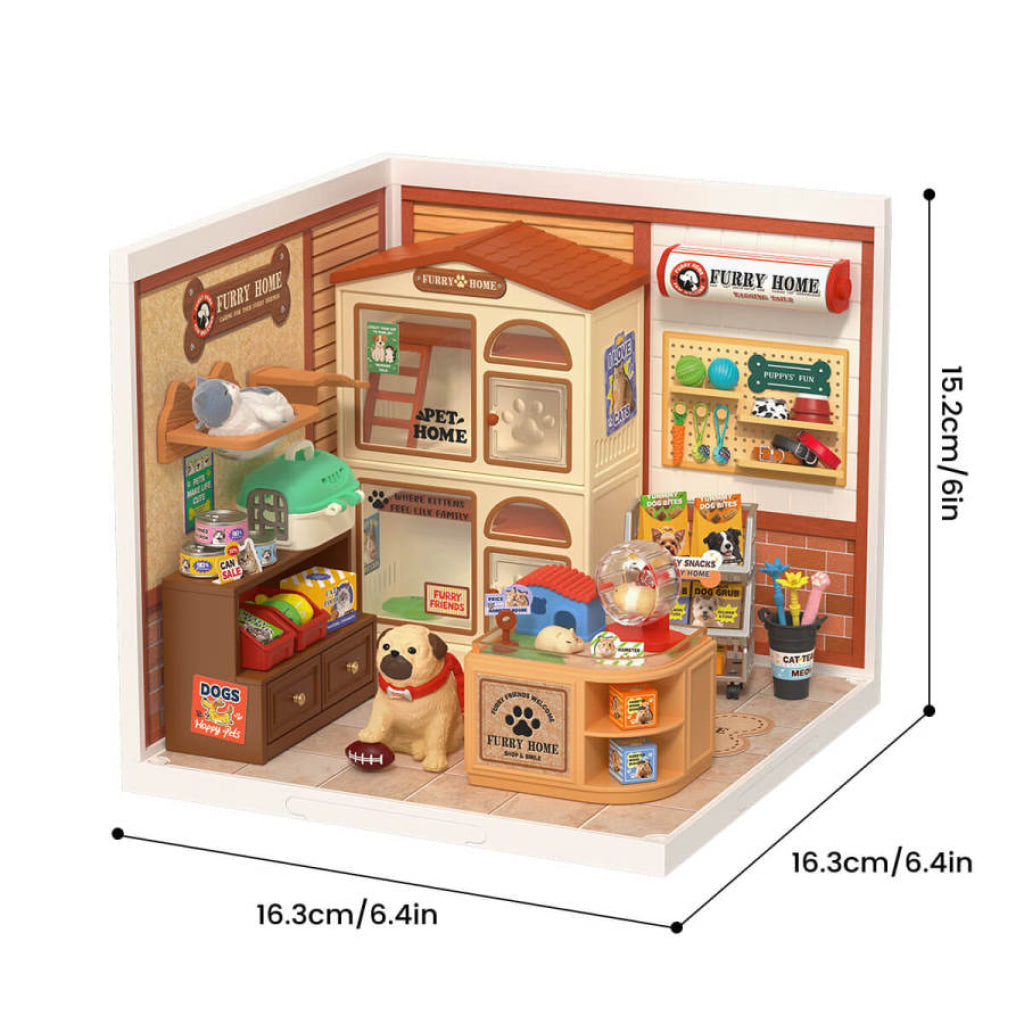 Robotime Rolife Furry Friends’ Home Super Creator Miniature House DW027 - Dropship