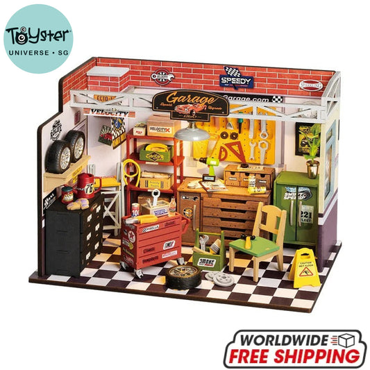 Robotime Rolife Garage Workshop Diy Miniature House Kit Dg165 Dropship