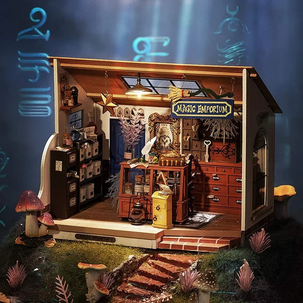Robotime Rolife Kiki’s Magic Emporium Diy Miniature House Kit Dg155 Dropship