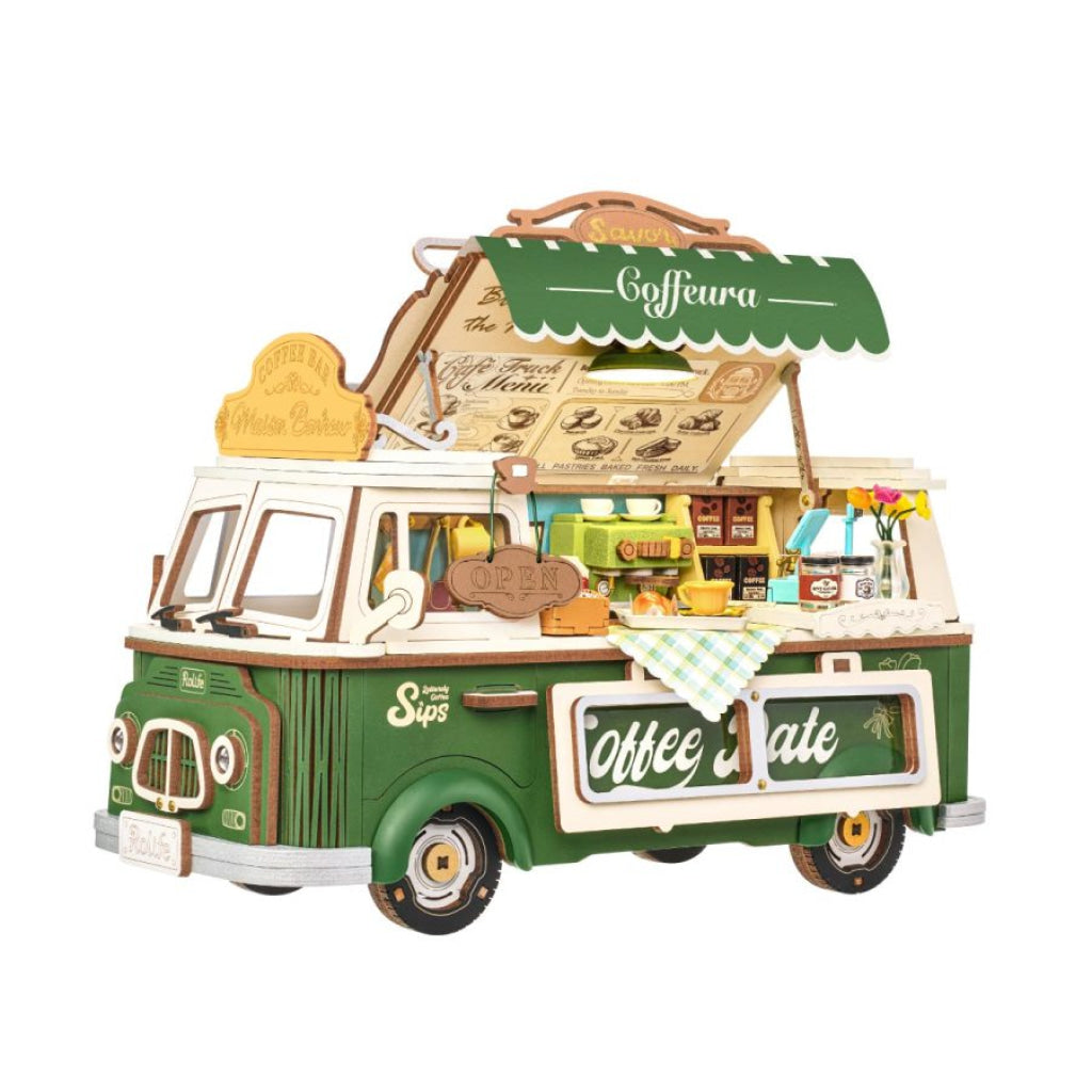 Robotime Rolife Leo’s Coffee Truck 3D Wooden Puzzle TGS07 - Dropship