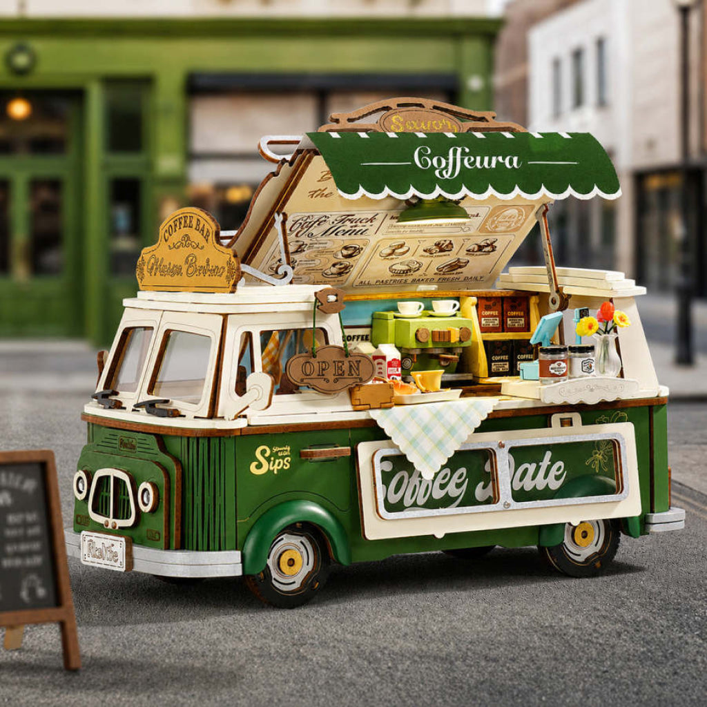Robotime Rolife Leo’s Coffee Truck 3D Wooden Puzzle TGS07 - Dropship