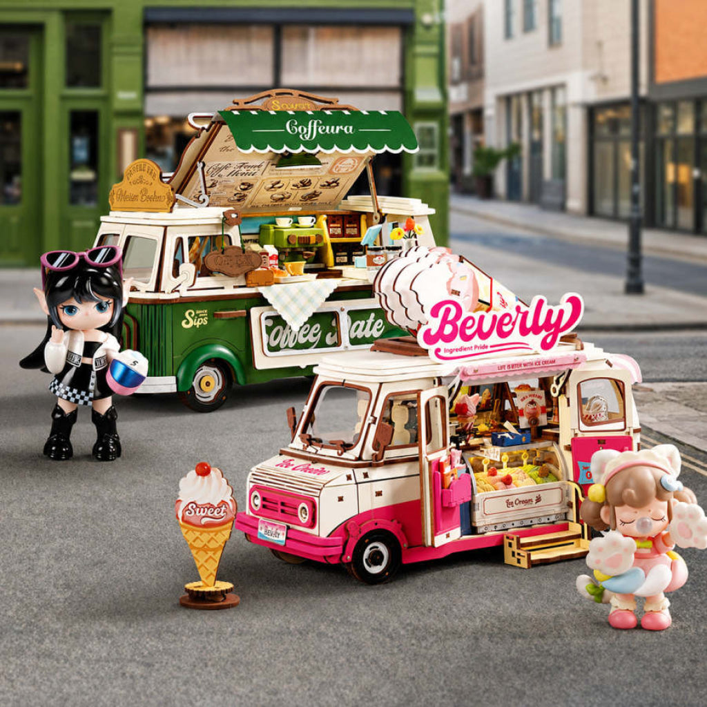 Robotime Rolife Leo’s Coffee Truck 3D Wooden Puzzle TGS07 - Dropship