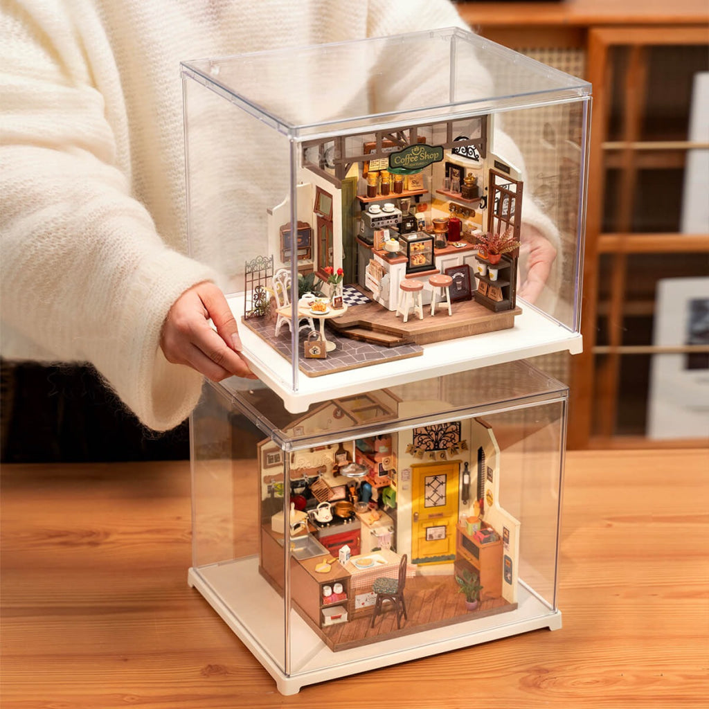 Robotime Rolife Miniature House Display Box Df03L Dropship