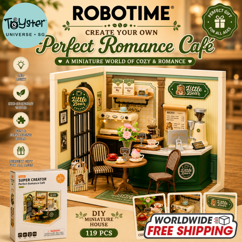 Robotime Rolife Perfect Romance Cafe Super Creator Miniature House DW028 - Dropship