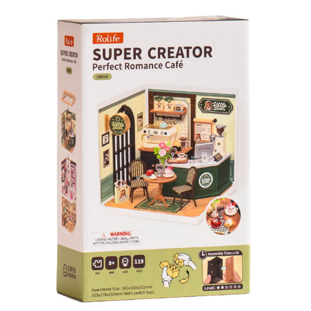 Robotime Rolife Perfect Romance Cafe Super Creator Miniature House DW028 - Dropship
