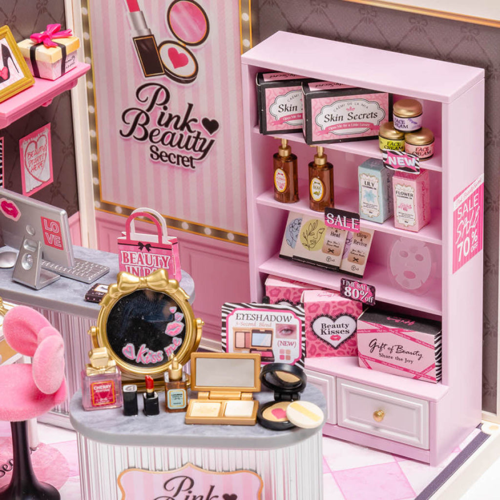 Robotime Rolife Pink Beauty Secret Super Creator Miniature House DW026 - Dropship