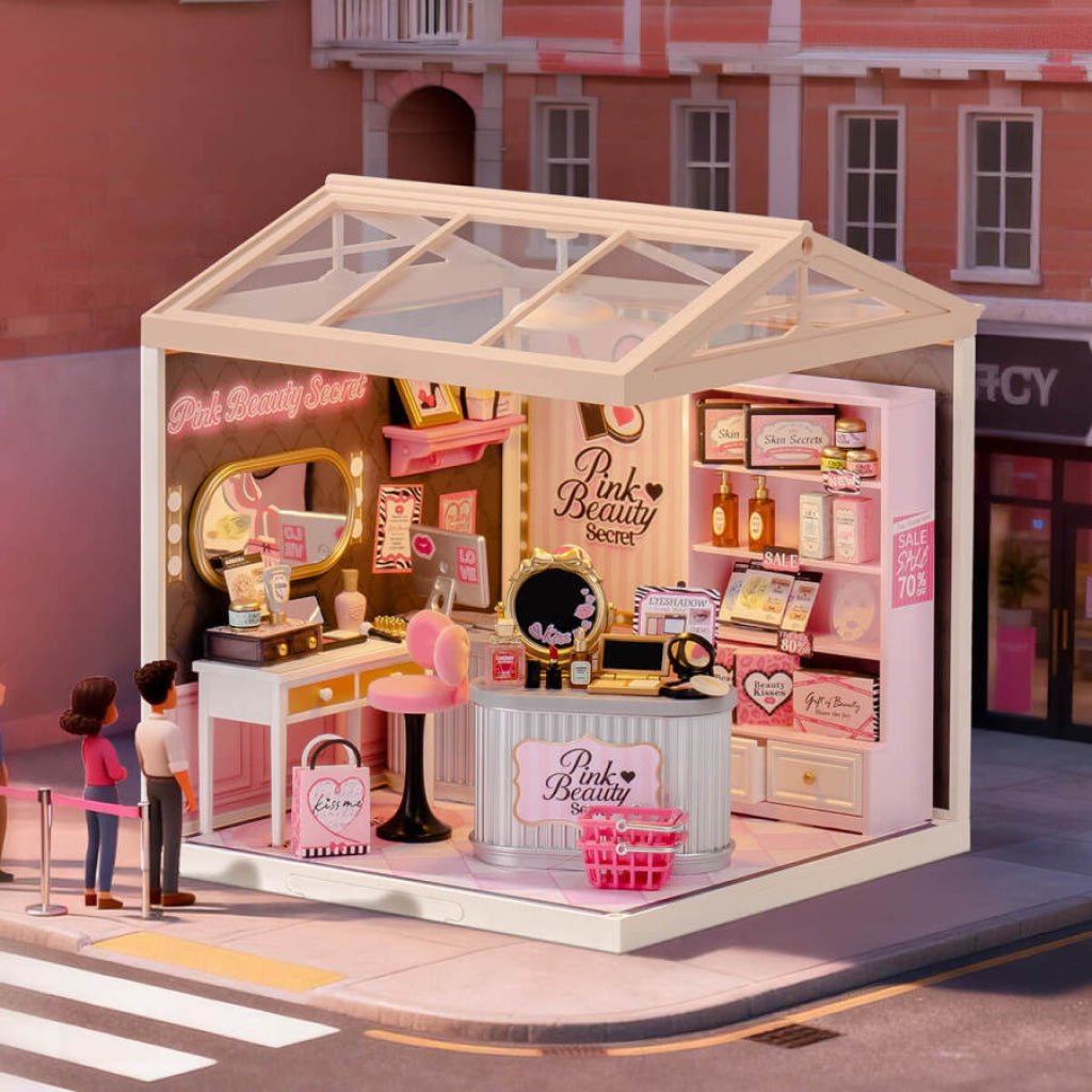 Robotime Rolife Pink Beauty Secret Super Creator Miniature House DW026 - Dropship