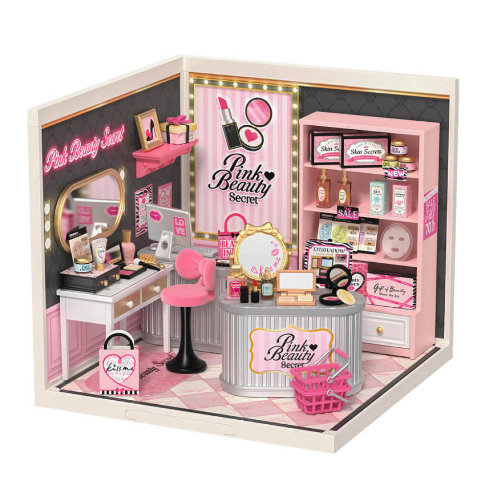 Robotime Rolife Pink Beauty Secret Super Creator Miniature House DW026 - Dropship