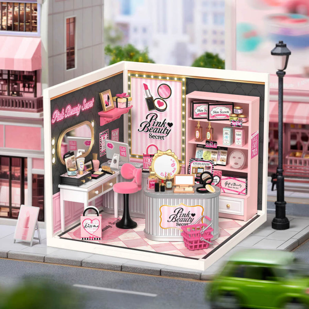 Robotime Rolife Pink Beauty Secret Super Creator Miniature House DW026 - Dropship