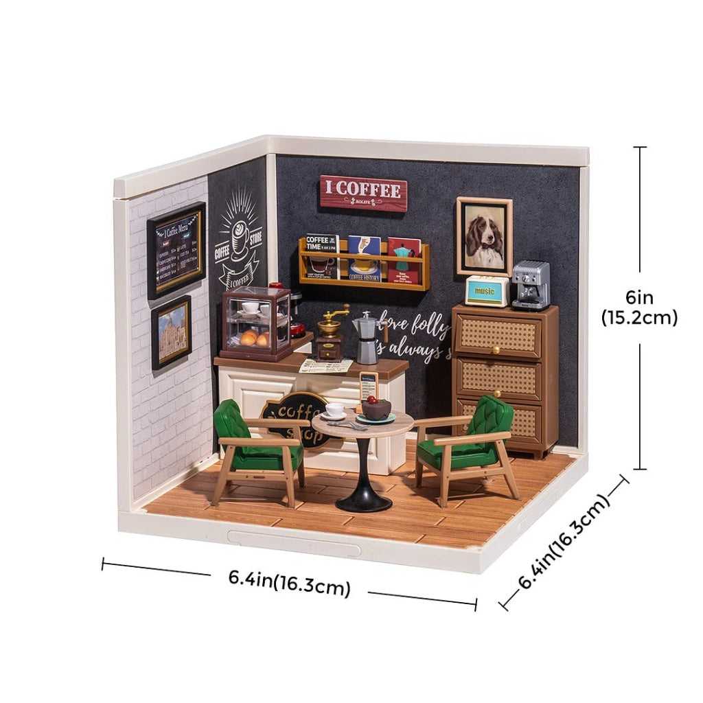 Robotime Rolife Super Creator Daily Inspiration Cafe Plastic Diy Miniature House Kit Dw001 Dropship