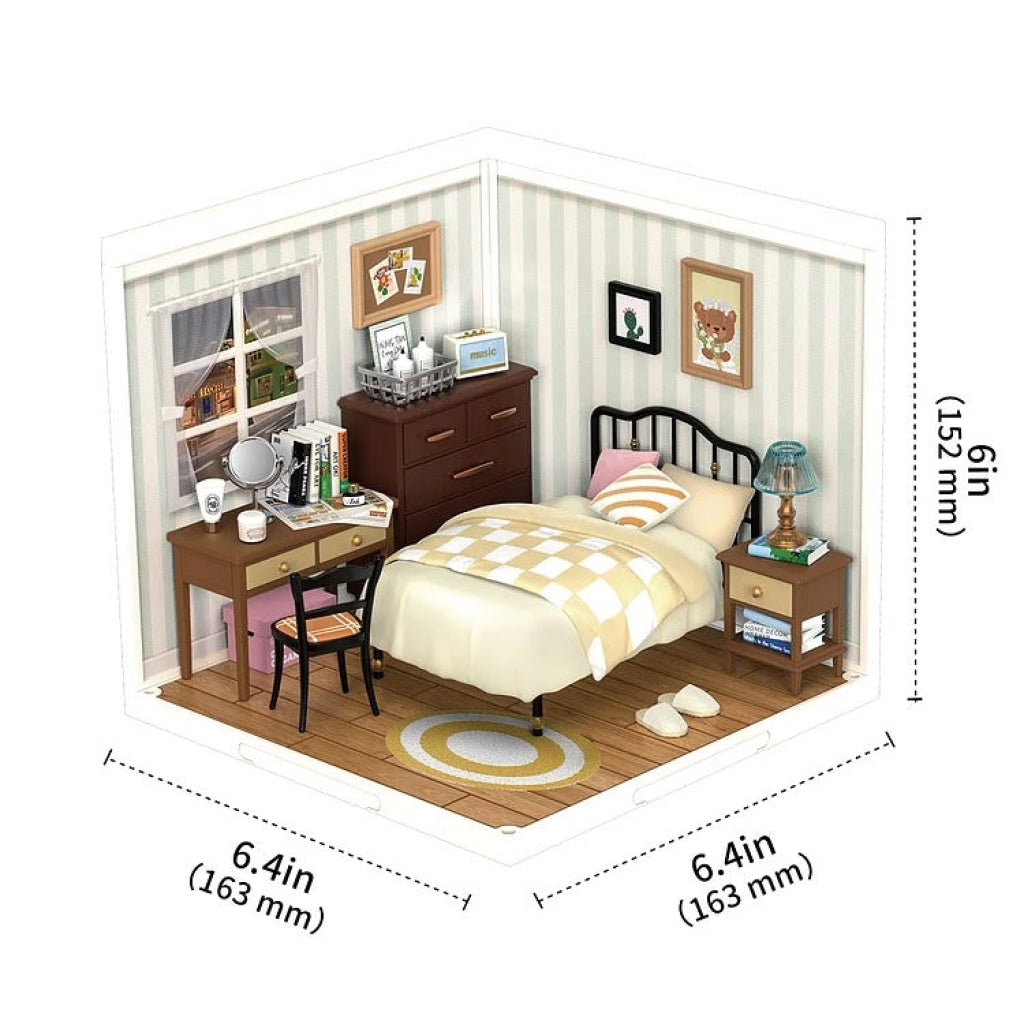 Robotime Rolife Sweet Dream Bedroom Diy Plastic Miniature House Dw009 Dropship