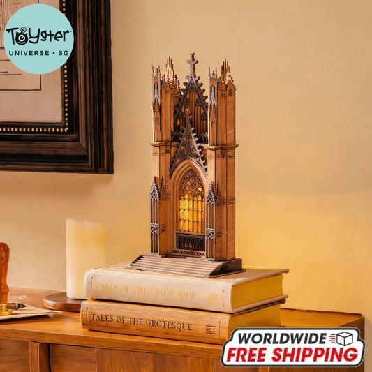 Robotime Rolife Twin-Tower Cathedral 3D Wooden Puzzle TGA01 - Dropship