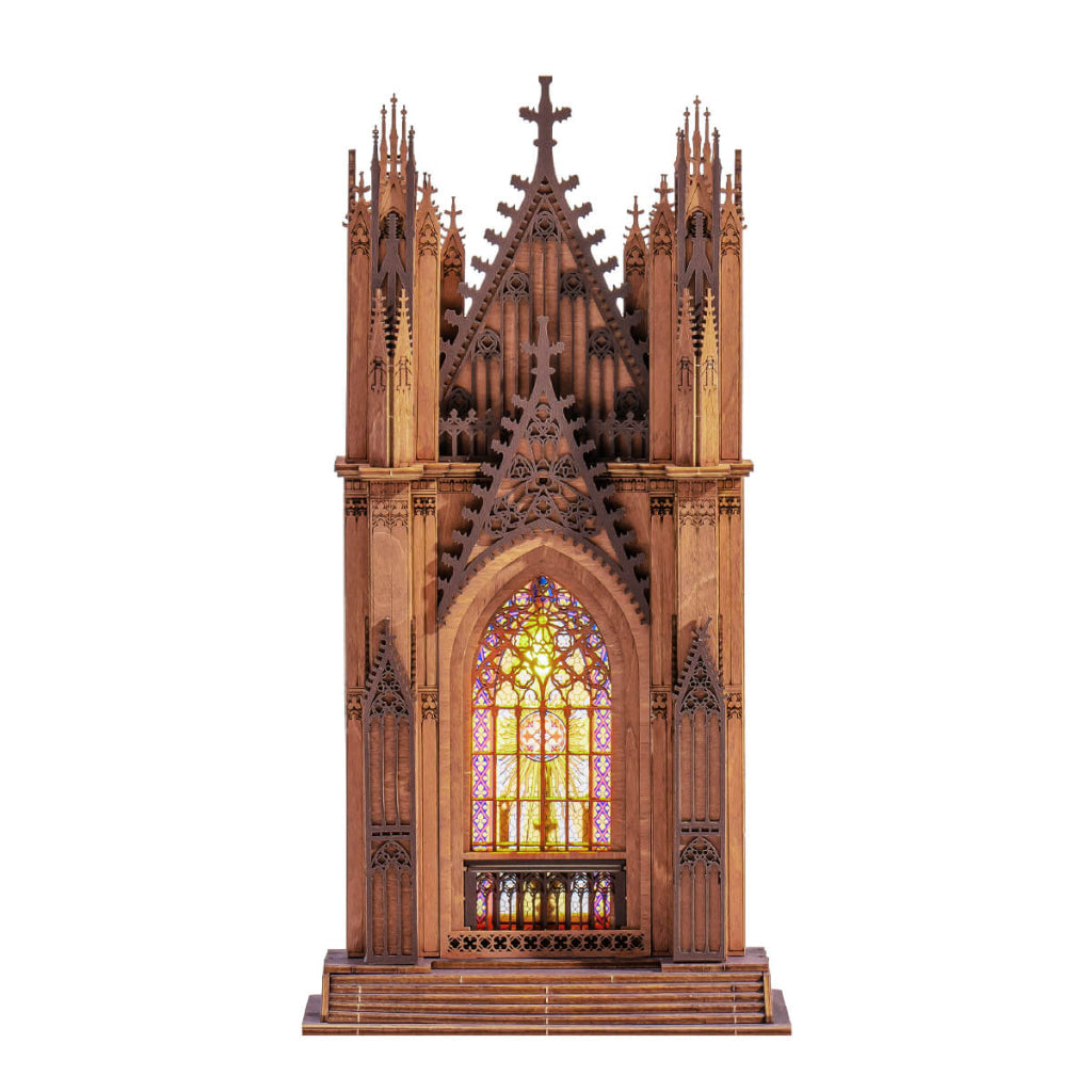 Robotime Rolife Twin-Tower Cathedral 3D Wooden Puzzle TGA01 - Dropship