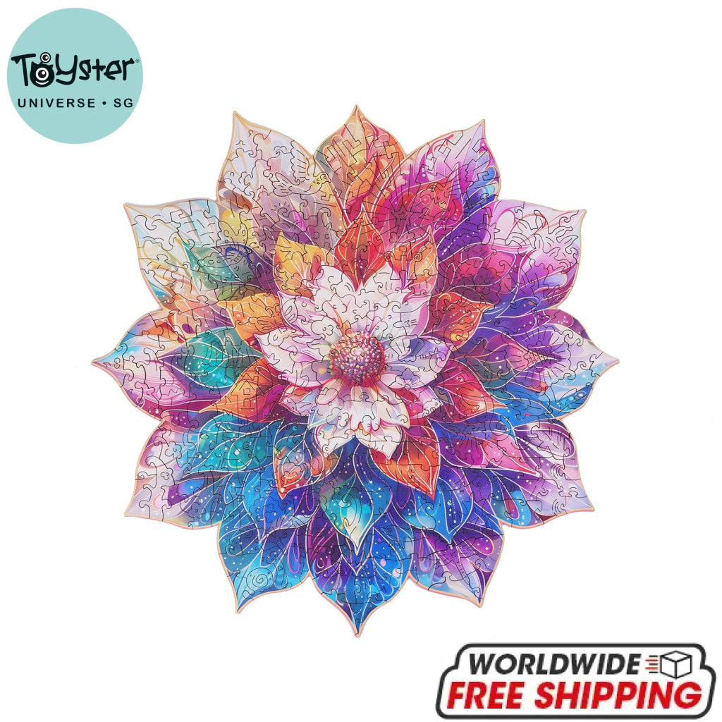 Robotime Robotime Rowood Mystic Mandala Flower Wooden Jigsaw Puzzle TA001 Dropship