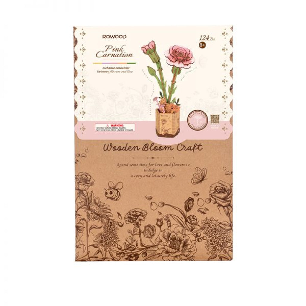 Robotime Rowood Pink Carnation Tw051 Dropship